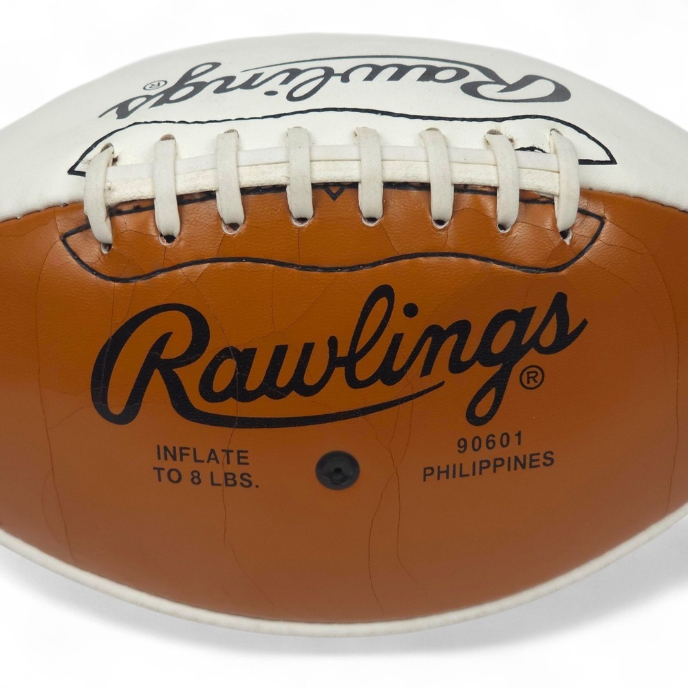 Vtg Signed Denver Broncos Football #24 Rawlings Lincoln Mercury Dealer Promo